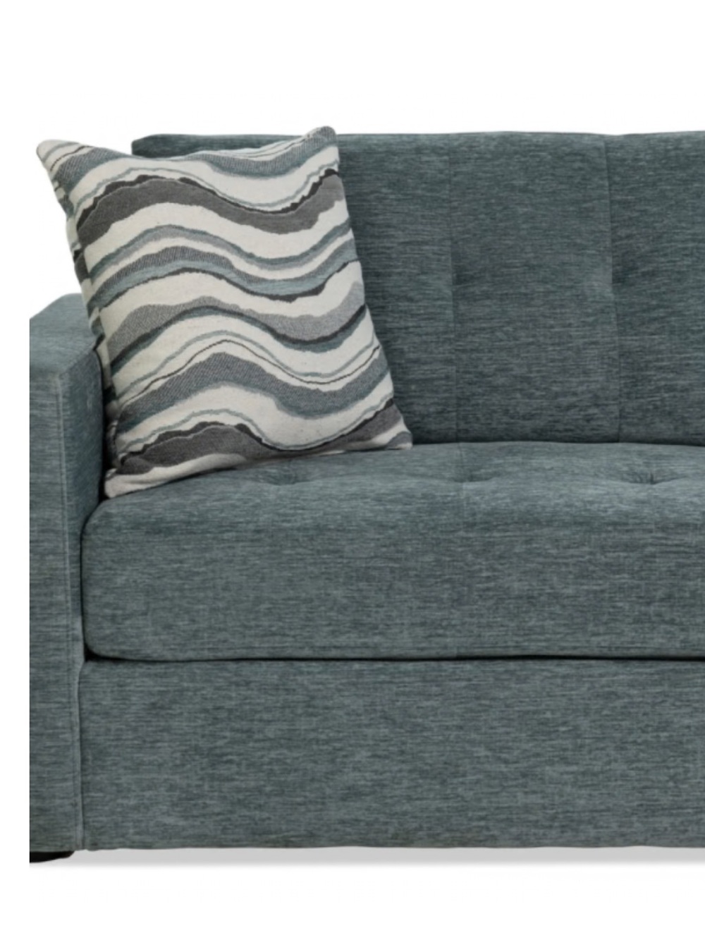 Gray Wave Accent Pillow on Slate Gray Sofa - Home Accents Set of 3